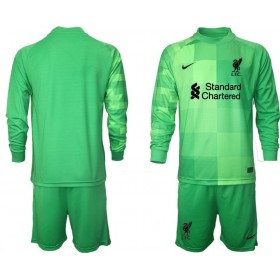 Koszulka Liverpool Bramkarska Dziecięcy Domowe Stroje Piłkarskie 2021/22 Długi Rękaw
